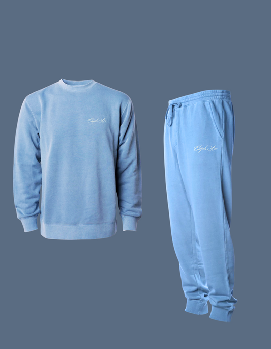 Elijah Lee Light Blue Crewneck and Pants Set